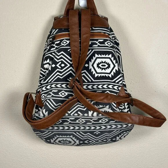 Tribal Print Ortega Backpack Outdoor Natural Southwest Aztec Style Adult Bag - Picture 4 of 7